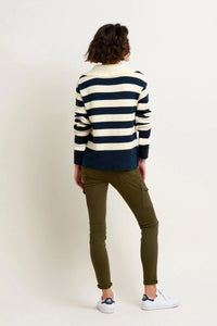 Brakeburn -  Stripe Collar Zip Knit