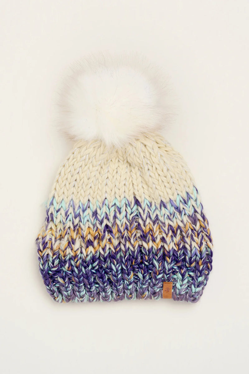 Brakeburn - Twisted Sparkle Knit Hat Cream