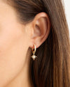 By Charlotte - Dancing in the Starlight Hoops 18k Gold Vermeil