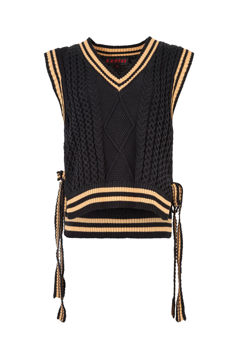 COOPER by Trelise - Let's Invest Knit Vest Black