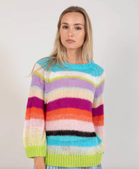 Coster Copenhagen - Striped Knit Aqua Rainbow