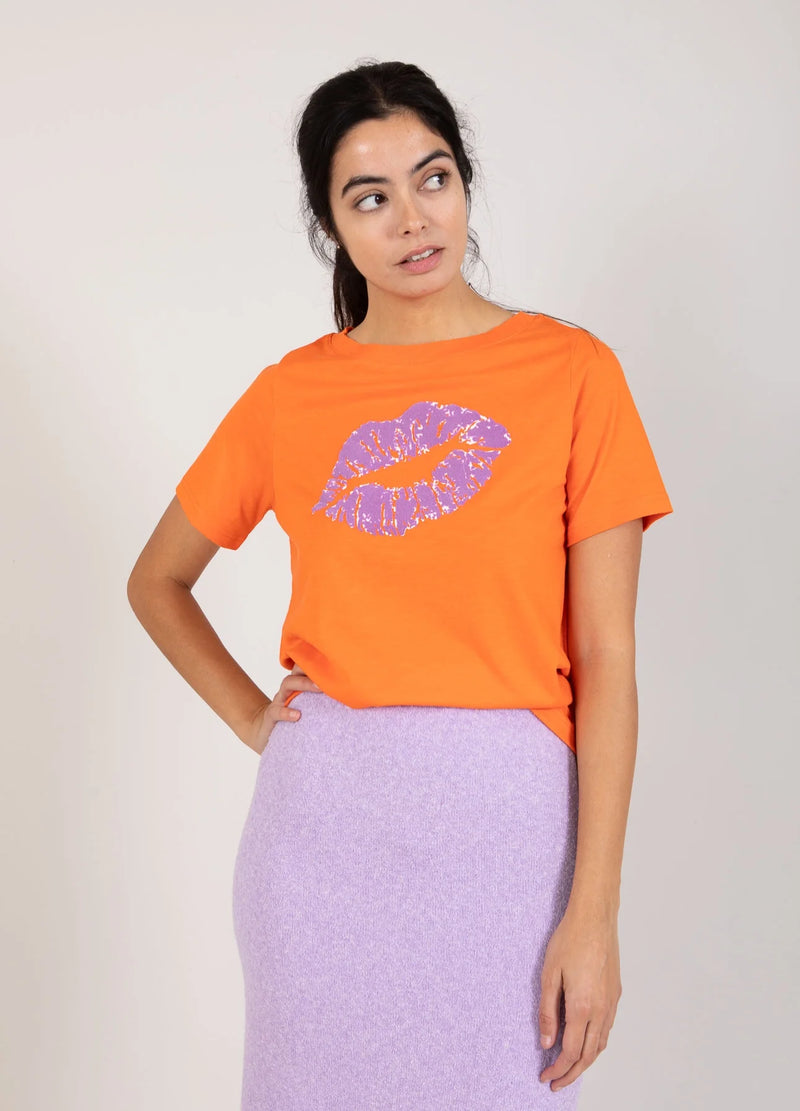 Coster Copenhagen - T-Shirt with Kissing Slips Mandarin