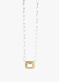 COVET HANDMADE - CLEO CITRINE NECKLACE SILVER