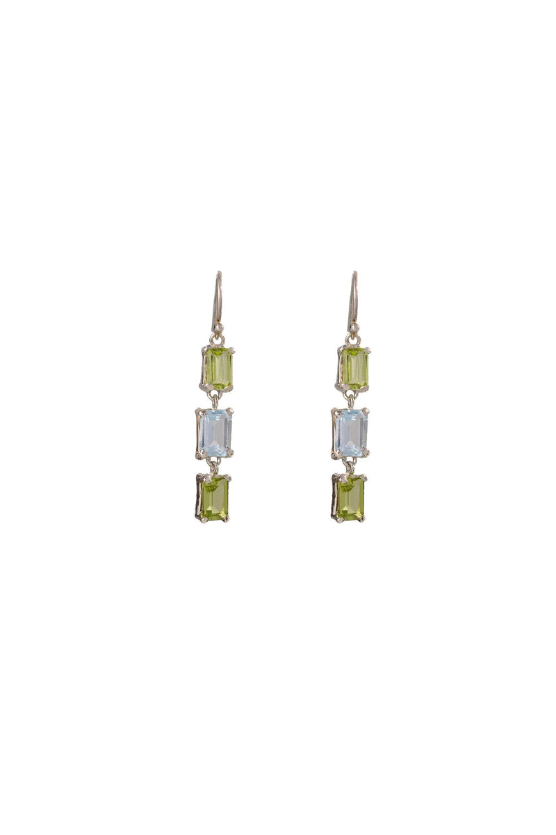 COVET HANDMADE - DOLCE DOLCE PERIDOT AND BLUE TOPAZ STERLING SILVER