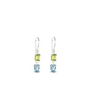 COVET HANDMADE - DOLCE PERIDOT AND BLUE TOPAZ DROPS STERLING SILVER