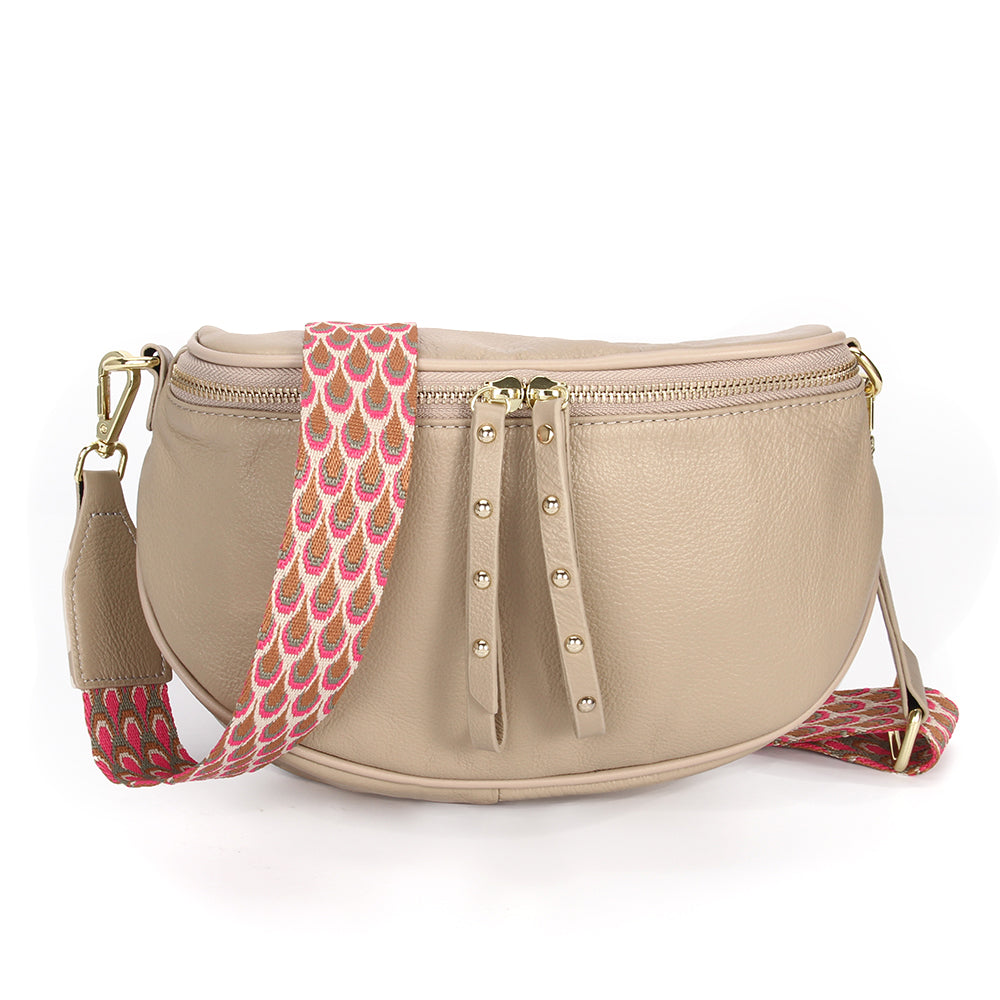Hi Ho - Obsessed Crossbody Bag in Taupe/Gold