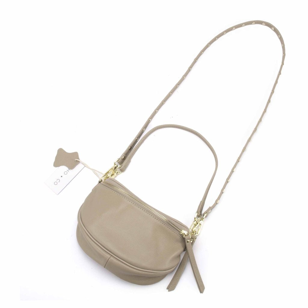 Hi Ho - Obsessed Mini Crossbody Bag in Taupe/Gold