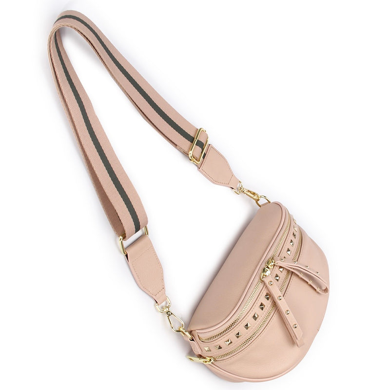 Hi Ho - Studded Crossbody in Blush/Gold