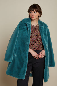 King Louie - Anais Coat Long Philly Sea Blue