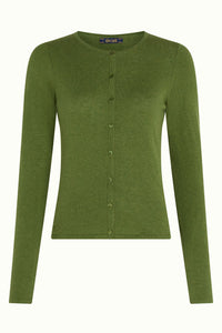 King Louie - Cardi Round Neck Cocoon Posey Green
