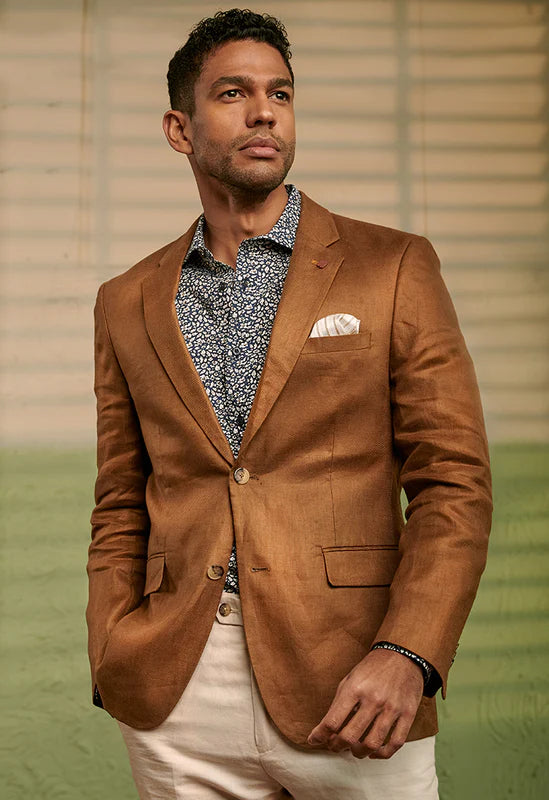 Brooksfield - Caramel Linen Blazer