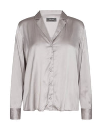 Mos Mosh - Finley Satin Shirt Quiet Gray