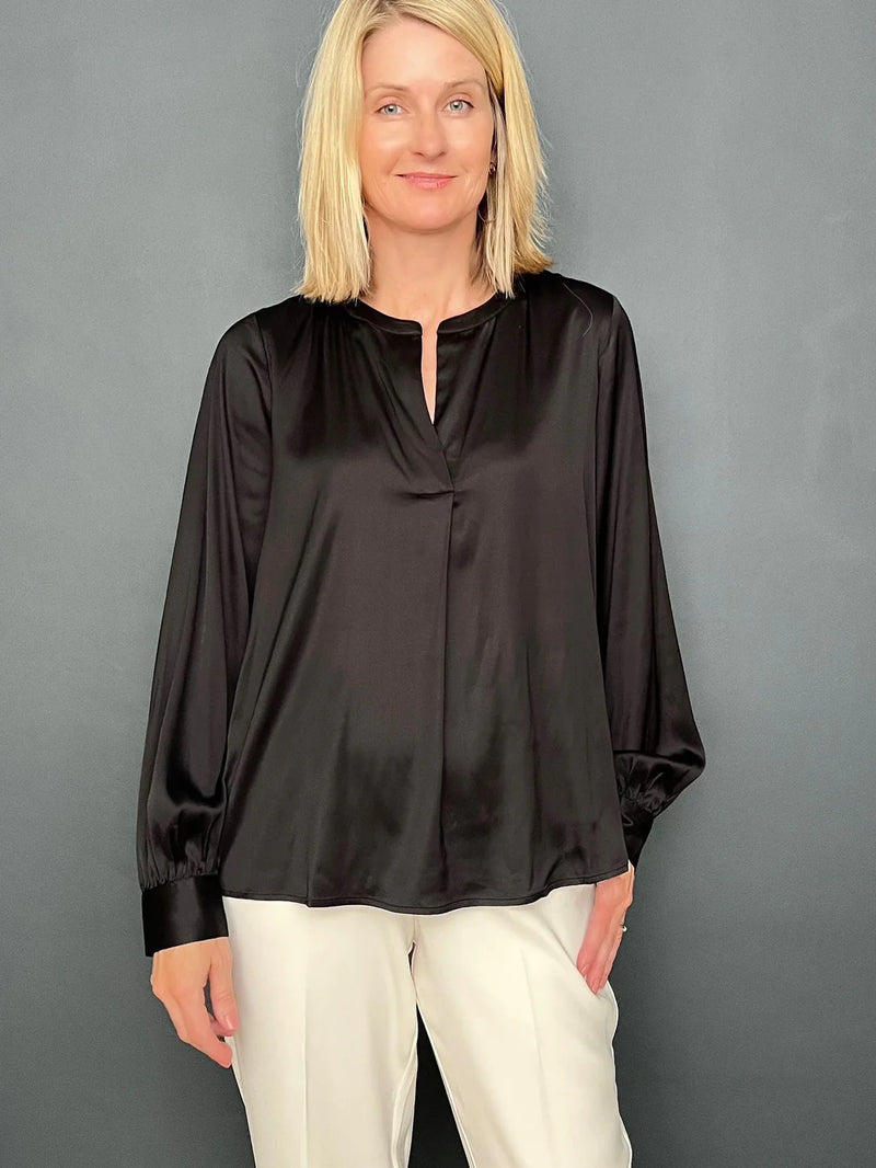 Mos Mosh - Enfa Satin Blouse Black