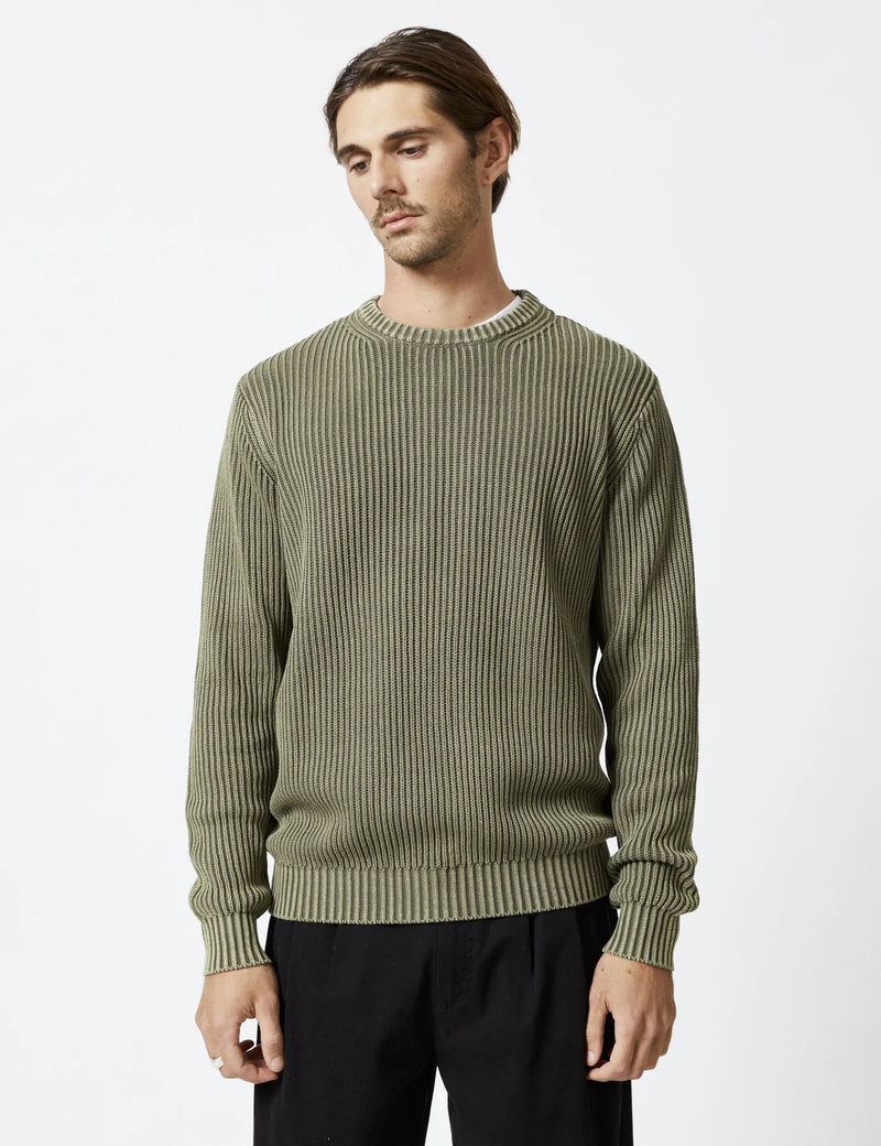 Mr Simple - Fisher Chunky Organic Knit Fatigue Green