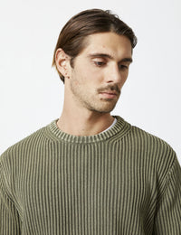 Mr Simple - Fisher Chunky Organic Knit Fatigue Green