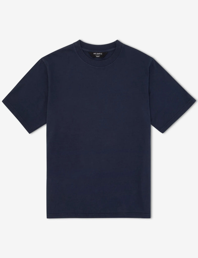 Mr Simple - Heavy Weight Tee Navy