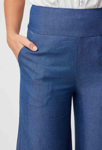 ONCE WAS - Panama Tencel Pant in Dark Denim