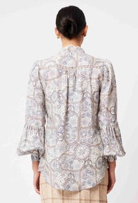 ONCE WAS - Vega  Viscose Cupro Shirt in Astral Print