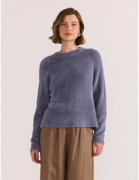 Staple the Label - Celina Cozy Knit Steel Blue