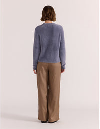 Staple the Label - Celina Cozy Knit Steel Blue