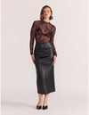 Staple the Label - Olina Mesh Top Abstract Floral