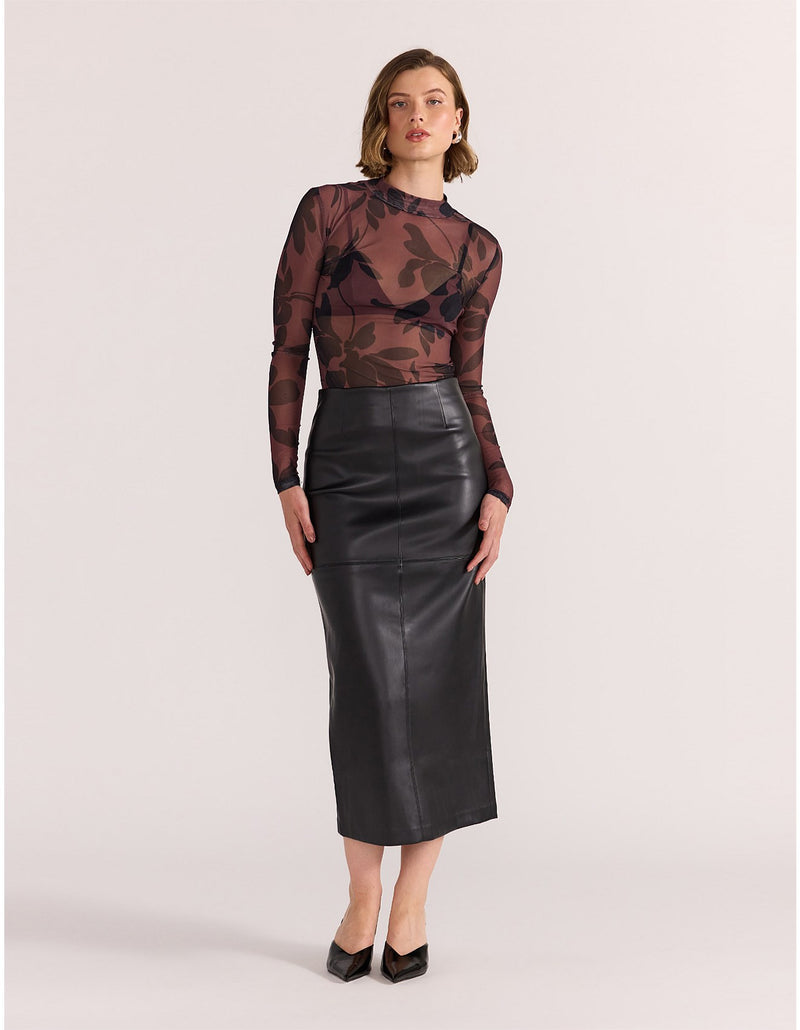Staple the Label - Olina Mesh Top Abstract Floral