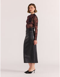 Staple the Label - Olina Mesh Top Abstract Floral