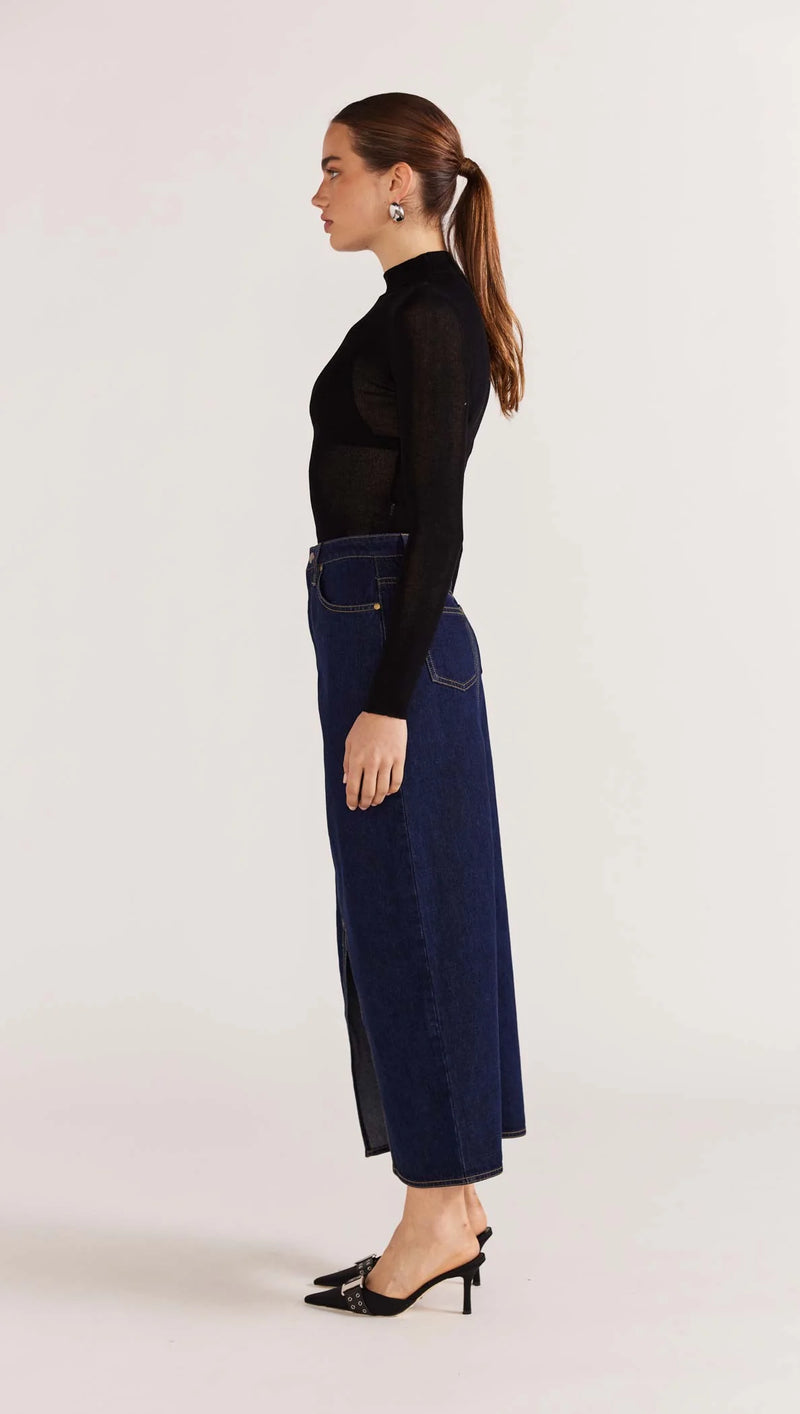 Staple the Label - Vara Denim Midi Skirt