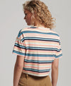 Superdry - Vintage Boxy Tie Front Tee Oatmeal Stripe