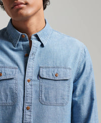 Superdry - Chambray Trailsman Shirt Worn Wash Indigo