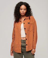 Superdry - Chunky cord Overshirt Burnt Tan