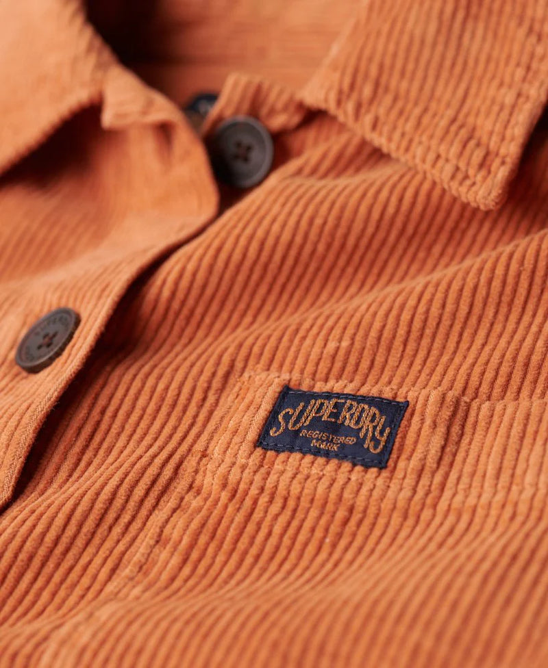 Superdry - Chunky cord Overshirt Burnt Tan