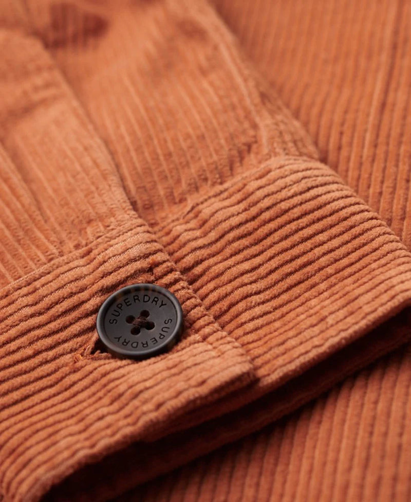 Superdry - Chunky cord Overshirt Burnt Tan