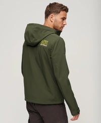 Superdry - Fleece Lined Softshell Hooded Jacket Dark Moss Green