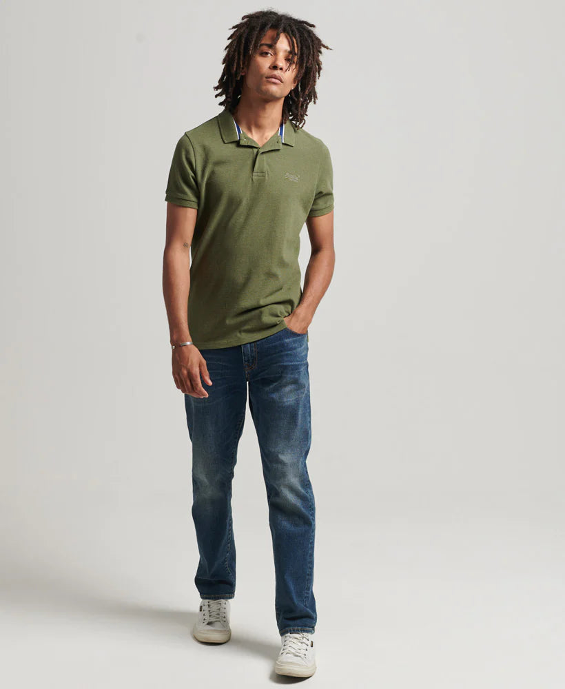 Superdry - Classic Pique Polo Thrift Olive Marle
