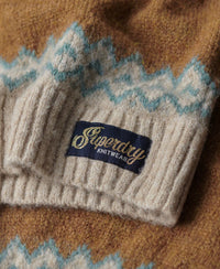 Superdry - Slouchy Pattern Knit Caramel Fairisle