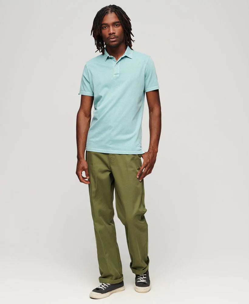 Superdry - Studios Jersey Polo Porcelain Green