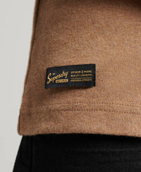 Superdry - Essential Logo Long Sleeve Henley Tee Buck Tan Marle