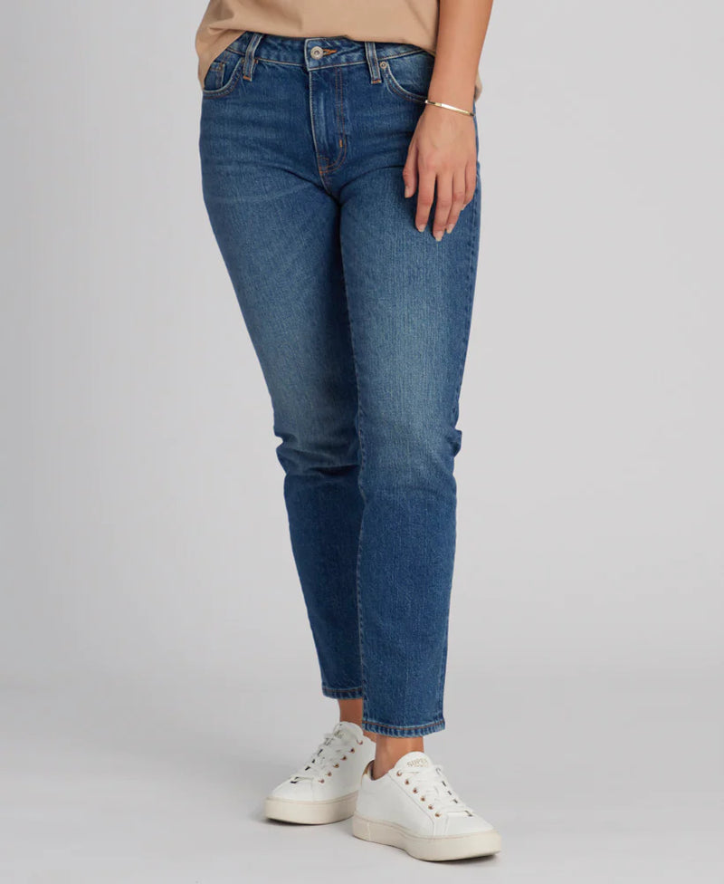 Superdry - Vintage Mid Rise Slim Jeans Valley Blue