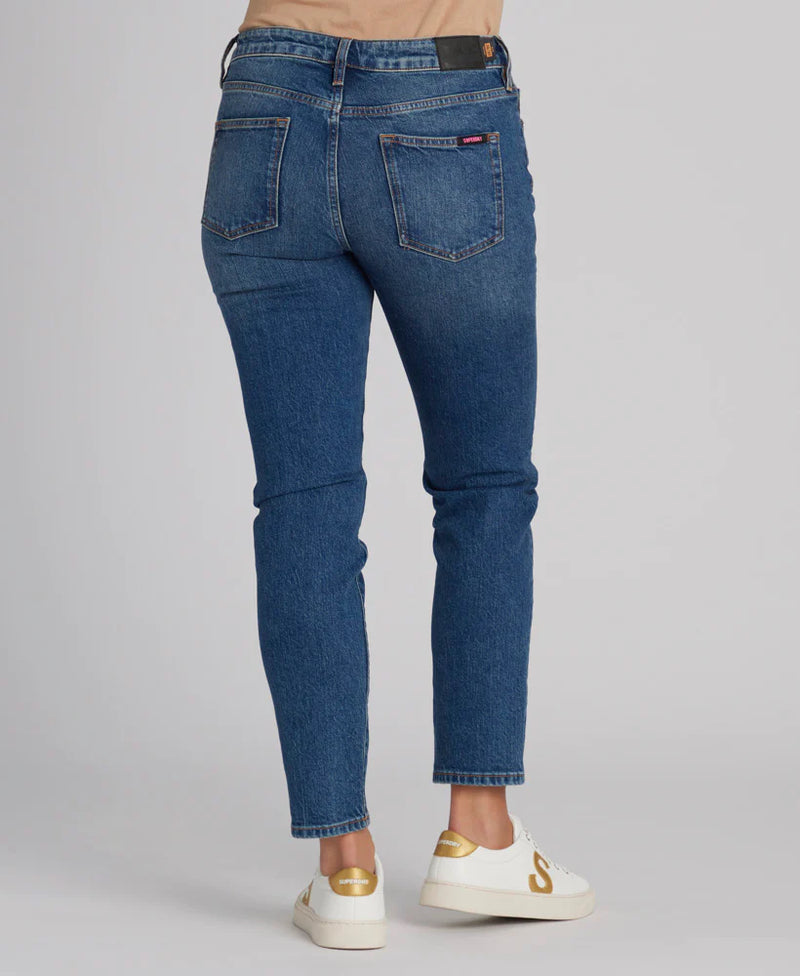 Superdry - Vintage Mid Rise Slim Jeans Valley Blue