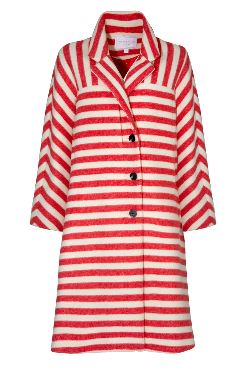 Trelise Cooper - Side by Side Coat Red Stripe