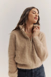 World of Nomads - Felix Zip Cardigan Latte
