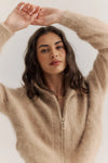 World of Nomads - Felix Zip Cardigan Latte