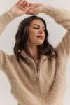 World of Nomads - Felix Zip Cardigan Latte