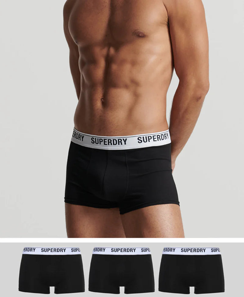 SUPERDRY - Multi Classic Trunk Triple Pack in Black/ Optic/Black