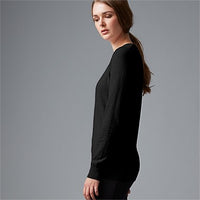 Wild South - CASHMERE COTTON CREW KNIT in Black