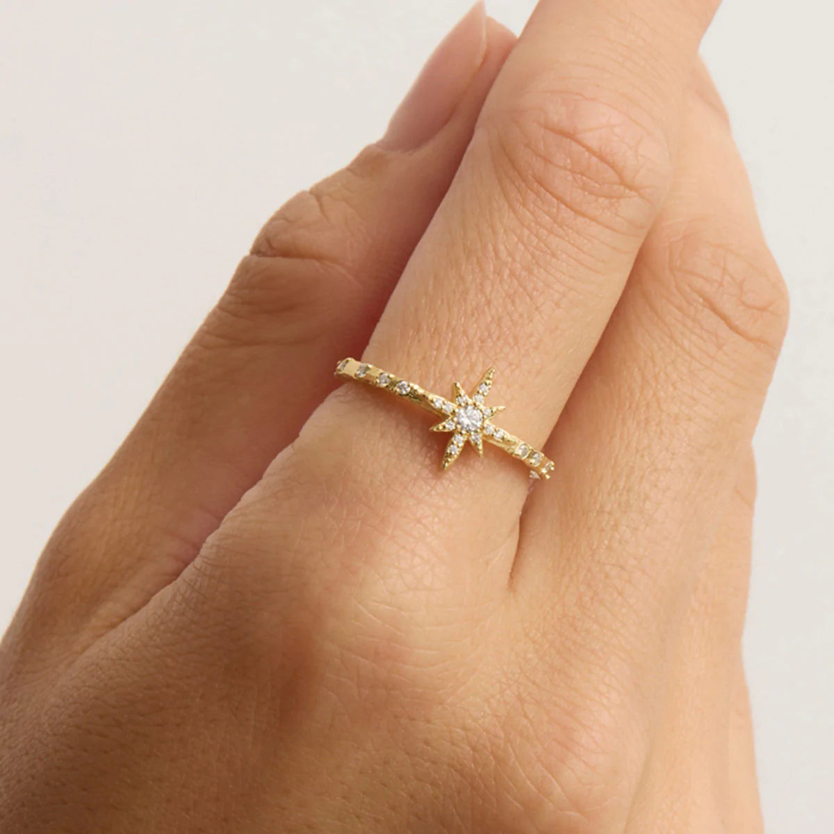 By Charlotte - Dancing in Starlight Ring Gold Vermeil