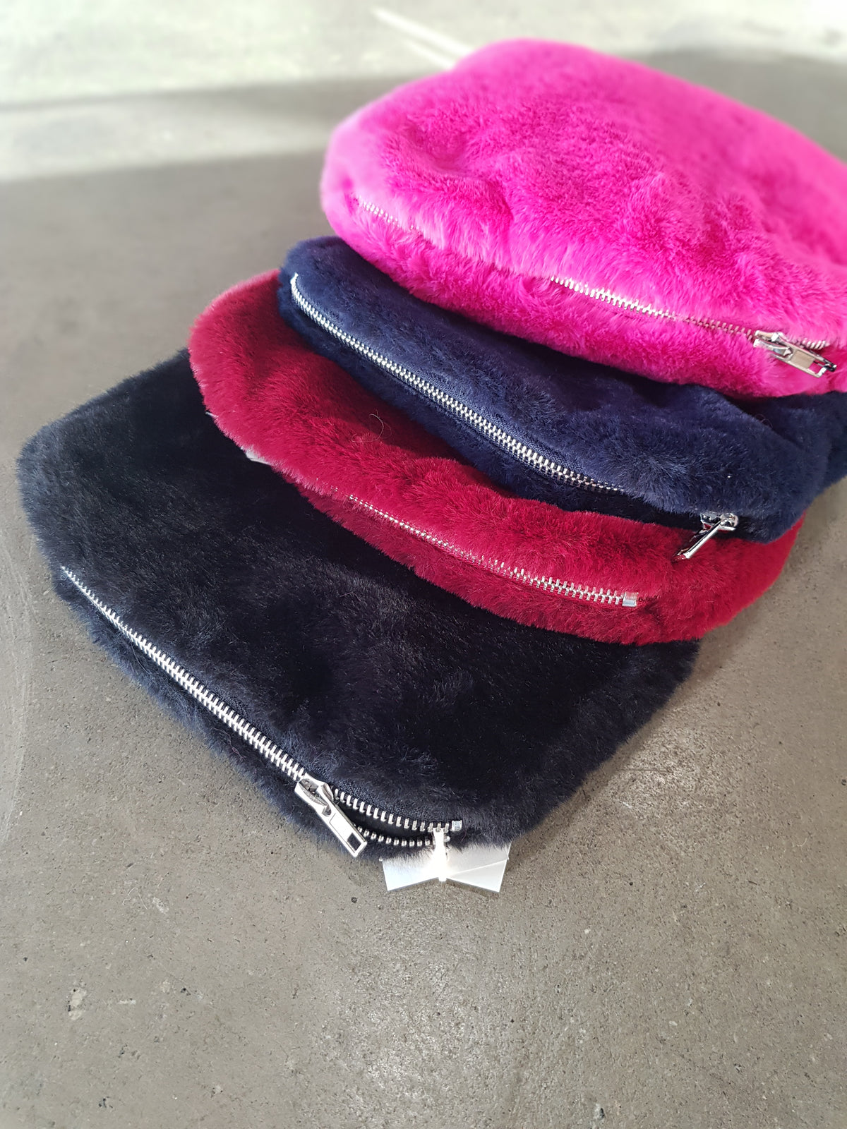 Barry Made - Faux Fur Clutch Navy