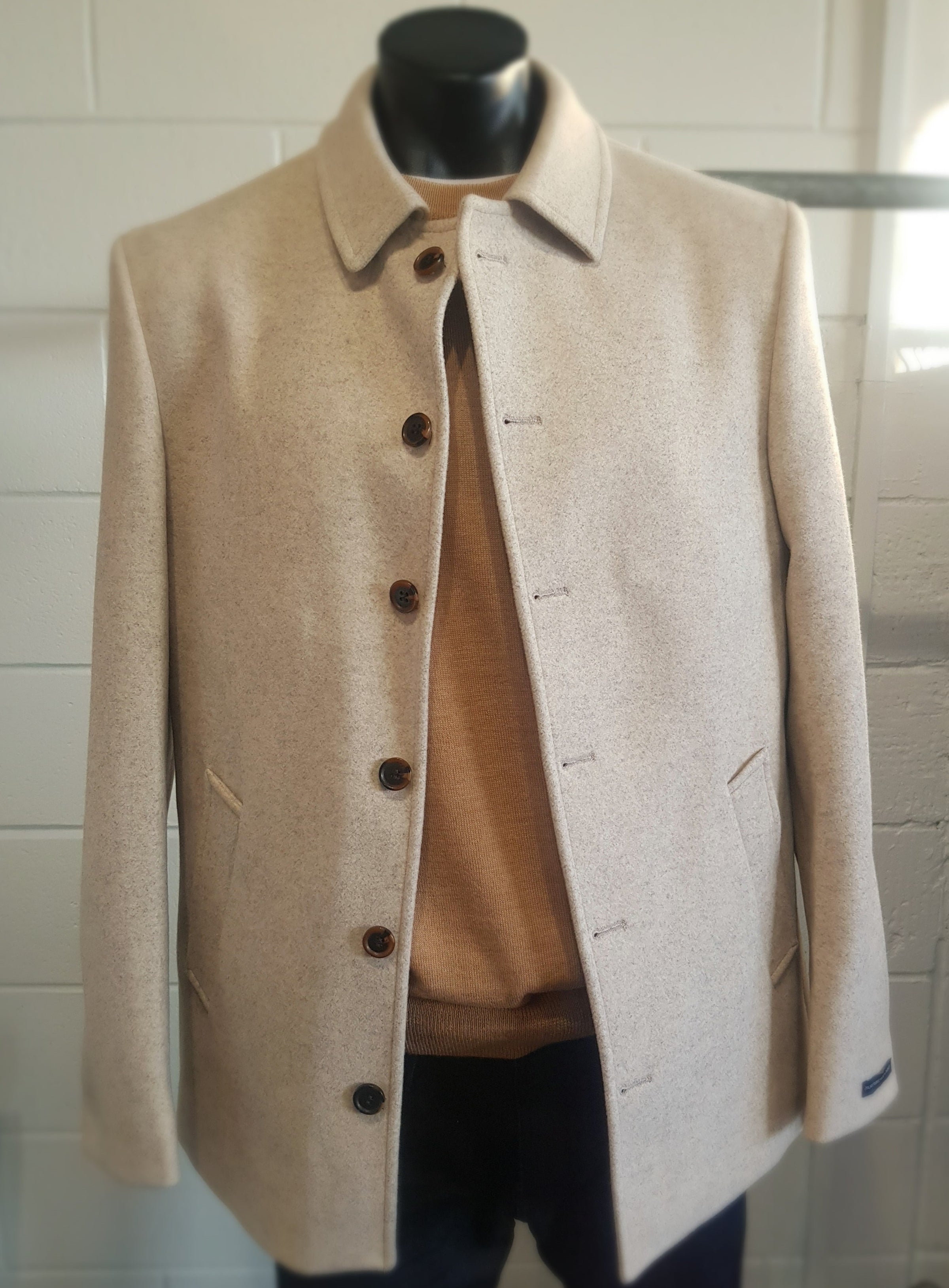 Thomson Richards - Varane Wool Melton Coat Oat Grey