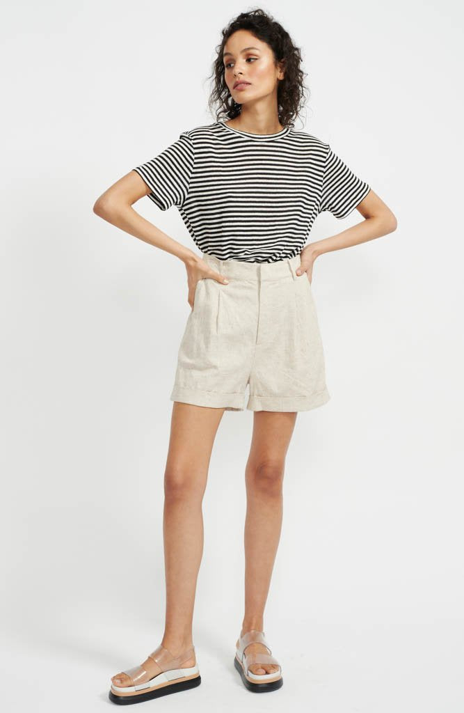 staple the label anouk city shorts high waisted linen